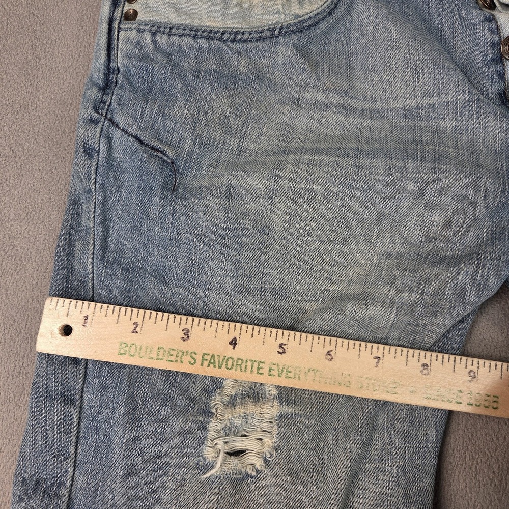 VTG Diesel Jeans Mens 31x30 Light Wash Lemmen Bootcut Distressed 00s Tag 31x34 - Picture 9 of 10
